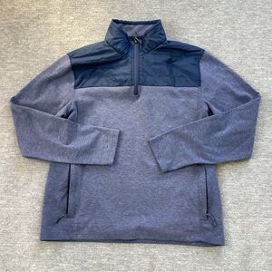 Eddie Bauer Men's 2-Tone Blue Quarter-Zip Pullover Sz. L